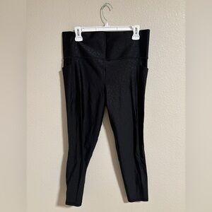 Athleta Midnight Black Patterned Leggings